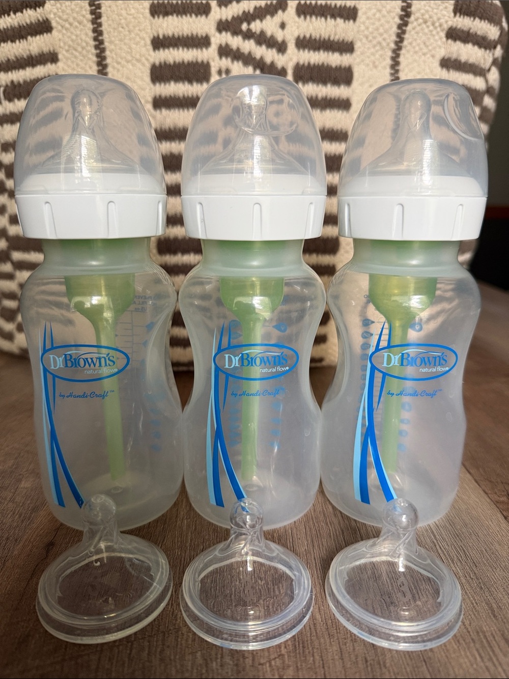 Dr.Brown’s Anti-Colic Wide Neck Baby Bottle - Pack of 3 8oz Level 3 Nipple